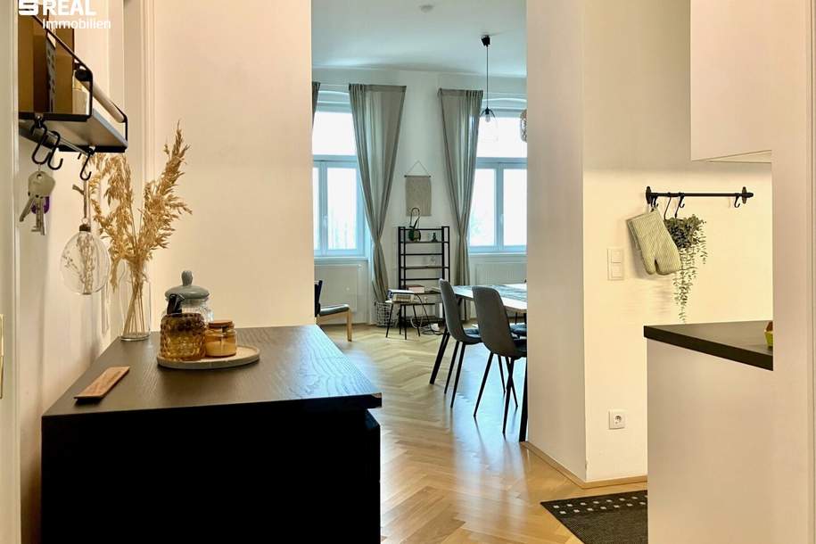 Helle, befristet vermietete Altbauwohnung mit Terrasse und Fernblick - Verkauf im digitalen Angebotsverfahren immo-live, Wohnung-kauf, 324.900,€, 1020 Wien 2., Leopoldstadt