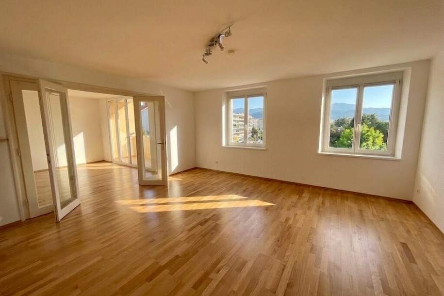 Zur Miete: Lichtdurchflutete 4,5-Zimmer-Wohnung mit Loggia und Balkon in zentraler Lage in Klagenfurt, Wohnung-miete, 1.477,00,€, 9020 Klagenfurt(Stadt)
