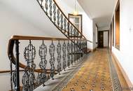 Komplett hofseitg ausgerichtete Stilaltbauwohnung im Jugendstiljuwel Schottenfelder Hof | Blick in den grünen Innenhof | Ideal auch zur WG-Nutzung