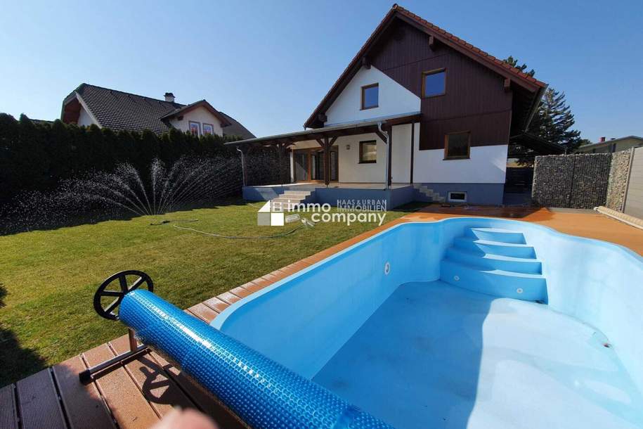 Hochwertig ausgestattetes Einfamilienhaus mit Pool und Carport!!! Preisreduziert!!!, Haus-kauf, 585.000,€, 2442 Baden