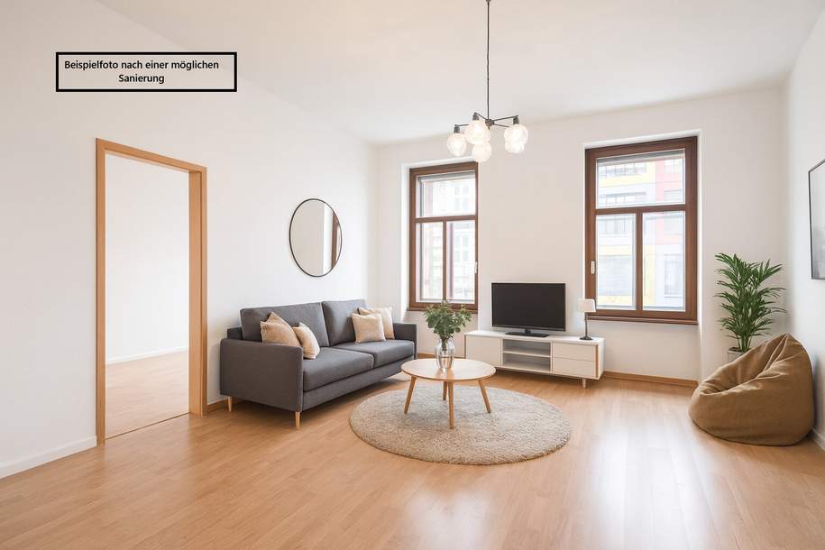 ++RG47++Sanierungsbedürftige 2-Zimmer Altbauwohnung - toller Grundriss, Wohnung-kauf, 148.890,€, 1120 Wien 12., Meidling