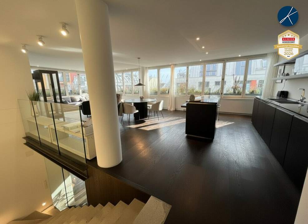 Exklusive Penthouse-Wohnung &amp; New-York-Style im Untergeschoss