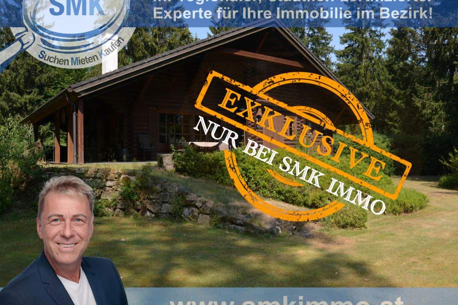 Finnisches Blockhaus-Juwel, Waldleben in absoluter Exklusivität!, Haus-kauf, 625.000,€, 3874 Gmünd