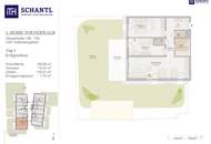 FRÜHJAHRSAKTION! Barfuß ins Gras. Direkt vom Wohnzimmer aus. Den Sommer bereits im eigenen Garten verbringen! TOP Neubauwohnung mit viel Freiraum! 3 Zimmer + Grün wohin das Auge reicht + Luftwärmepumpe!