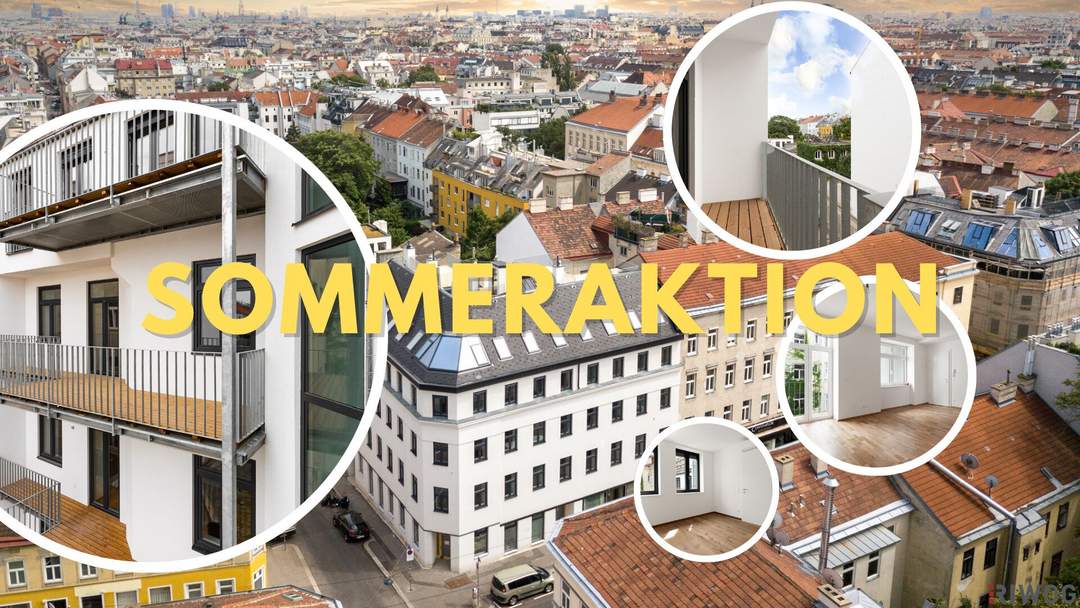 NEUER PREIS - SOMMERAKTION | 3-Zimmer Altbauwohnung mit großem innenhofseitigem Balkon im 1. Liftstock | ERSTBEZUG NACH SANIERUNG