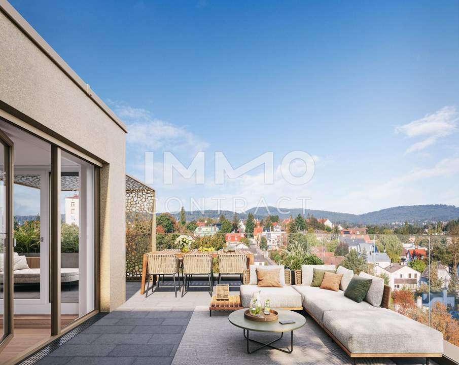 Attraktive Dreizimmer-Wohnung mit Traumterrasse beim Rosenhügel (provisonsfrei), Neubau, Erstbezug