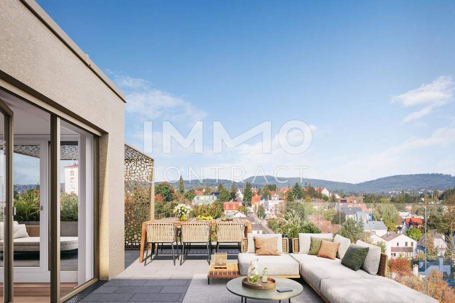 Attraktive Dreizimmer-Wohnung mit Traumterrasse beim Rosenhügel (provisonsfrei), Neubau, Erstbezug, Wohnung-kauf, 455.000,€, 1230 Wien 23., Liesing