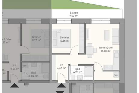 Wohnen im grünen mit Bergblick H1 - Top5, Wohnung-kauf, 164.000,€, 5152 Salzburg-Umgebung