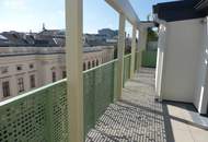 UNBEFRISTET! Erstklassiges Penthouse mit Palais-Blick und 50 m² Terrasse beim Liechtensteinpark - MIETZINSVORAUSZAHLUNG!