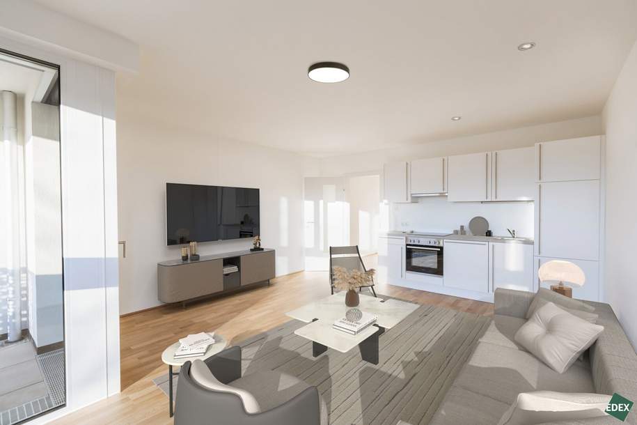 PROVISIONSFREI | ERSTBEZUG - Bezugsfertige 1-Zimmer-Eigentumswohnung mit Küche und Balkon, Wohnung-kauf, 185.000,€, 1230 Wien 23., Liesing