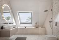 Dachgeschoss-Maisonette mit Dachterrasse, Terrasse und Balkon | 93 m² Freifläche, 3 Zimmer