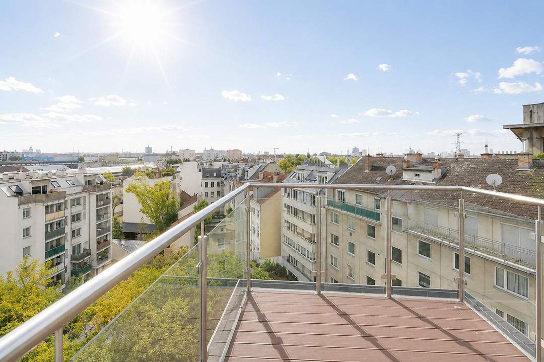 Exklusive Dachgeschosswohnung mit 2 Terrassen nahe Augarten – Ruhelage & Fernblick