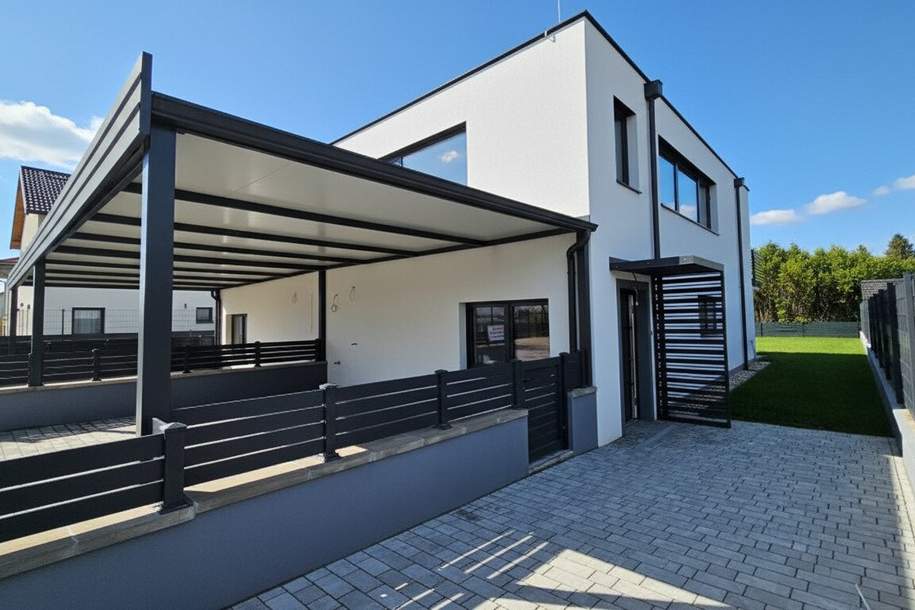 Lichtdurchflutete Doppelhaushälfte - Erstbezug mit Garten, Balkon und Carport, Haus-kauf, 460.000,€, 2440 Bruck an der Leitha