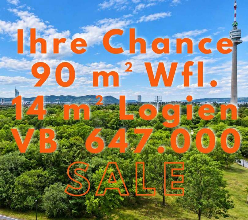 IHRE CHANCE SKYLINE-LIVING +MAISONETTE AM DONAUPARK +EIGENGRUND+ 2 LOGGIEN +TRAUM-FERNBLICK +GARAGEN