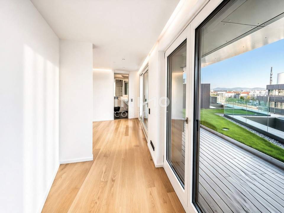 Limitierte Preisaktion: 8. Etage mit Garten - Hauptbahnhof ERSTBEZUG Provisionsfrei
