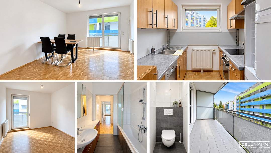 2 Zimmer, 11,71 m² Loggia &amp; Tiefgarage – durchdacht wohnen nahe der U6 | ZELLMANN IMMOBILIEN