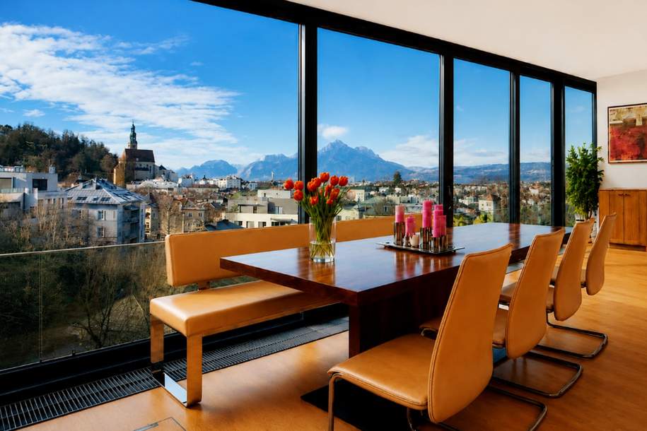 Ein Penthouse im Zentrum von Salzburg mit bis zu 3 Garagen: auch als Office, Wohnung-kauf, 1.650.000,€, 5020 Salzburg(Stadt)