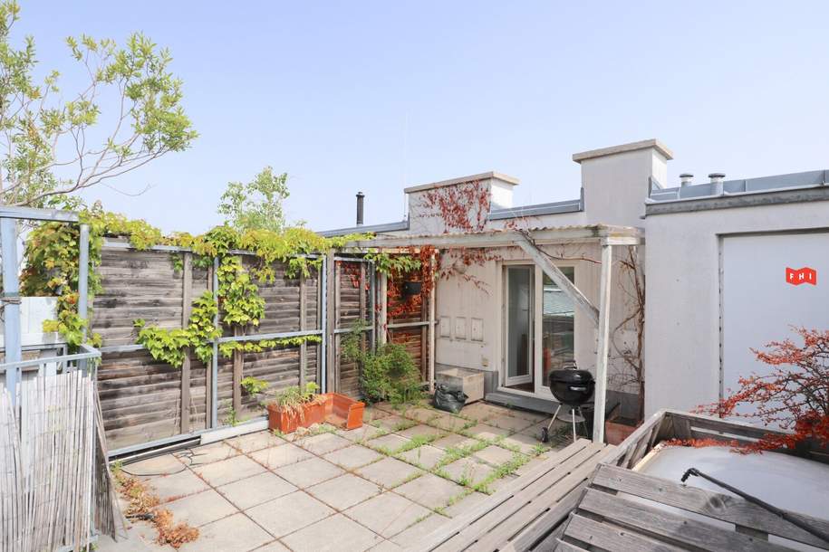 Charmante 60m² Galeriewohnung mit 24m² Terrasse Nähe Naschmarkt, Wohnung-miete, 1.343,64,€, 1060 Wien 6., Mariahilf