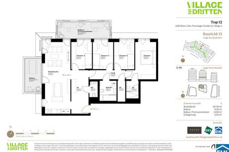 URBAN DAHEIM - VILLAGE IM DRITTEN, Wohnung-kauf, 354.000,€, 1030 Wien 3., Landstraße