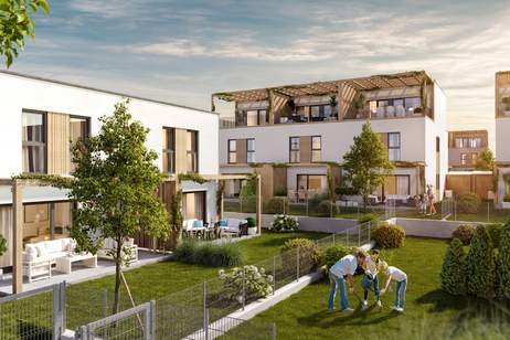 QUALITY LIVING IN ZAUBERHAFTER GRÜNLAGE IN KREMS AN DER DONAU - GNEIXENDORF MIT BLICK AUF STIFT GÖTTWEIG UND ÜBER DAS DONAUTAL - EXKLUSIVES WOHNEN - RAIFFEISEN WOHNBAU - PROVISIONSFREI, Haus-kauf, 492.200,€, 3500 Krems an der Donau(Stadt)