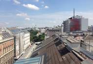 360 GRAD TOUR - Smarte Dachgeschosswohnung mit 128m2 Terrasse mit Rundumblick über Wien, an der Grenze 1010 zu 1060