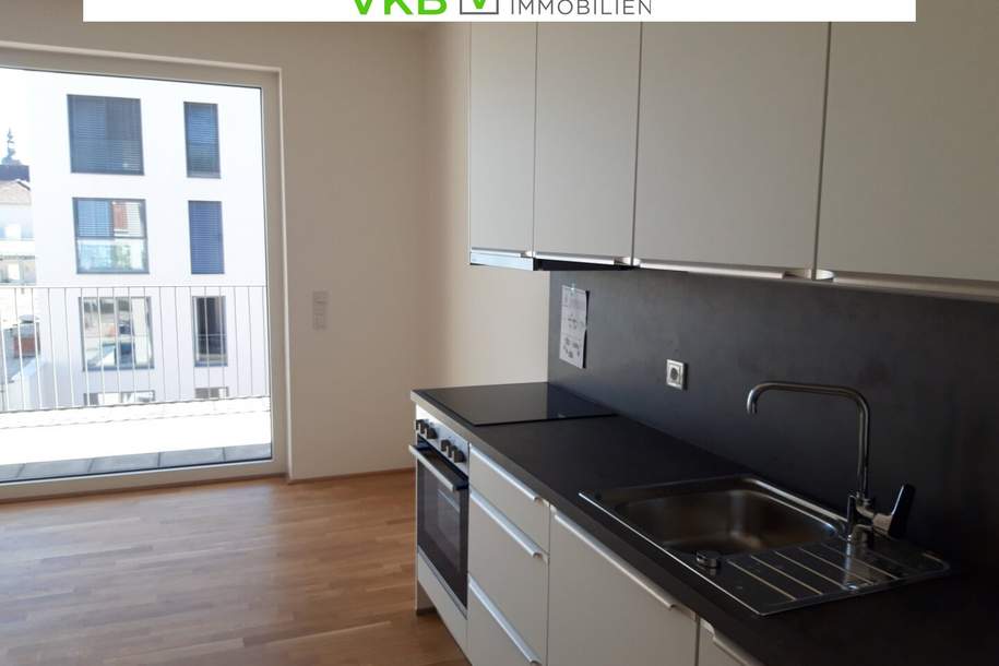 WELS | Traumhafte Single Neubauwohnung mit Balkon im VKB Park Mercurius!, Wohnung-miete, 508,33,€, 4600 Wels(Stadt)