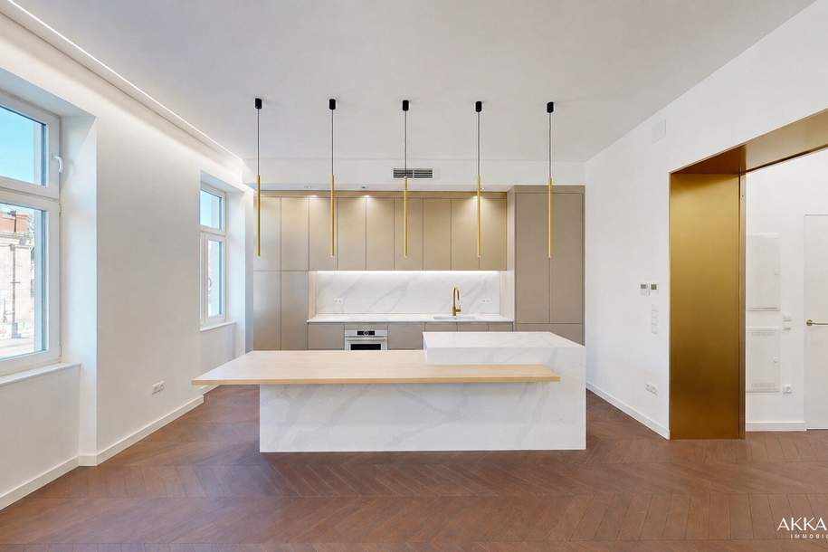 Exklusiver Altbau am Alsergrund: 3-Zimmer-Wohnung mit Terrasse und Designermöbel/-Küche, Wohnung-kauf, 599.000,€, 1090 Wien 9., Alsergrund