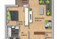 2 Zimmer Balkonwohnung, U3-Nähe inkl. Garage + Heizung