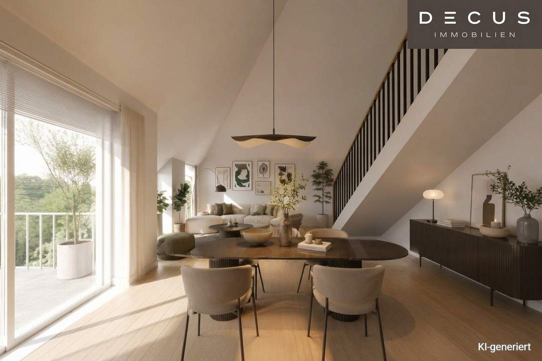 | 4 ZIMMER PENTHOUSE | EXKLUSIVER ERSTBEZUG AUF 2 EBENEN MIT TERRASSE & LOGGIA | 1. & 2. DACHGESCHOSS |