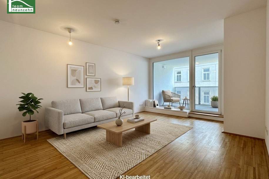 AB SOFORT: 2-Zimmer-Wohnung mit Terrasse und Loggia in attraktiver Ruhelage in 1120 Wien, Wohnung-miete, 1.390,00,€, 1120 Wien 12., Meidling