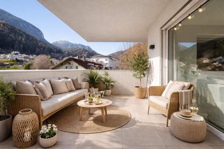 Jenbach – Nachhaltiges Neubaujuwel mit Terrasse in zentraler Aussichtslage!, Wohnung-kauf, 450.000,€, 6200 Schwaz