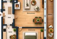 ZU MIETEN! 2-Zimmer-Wohnung mit Kachelofen und herrlichem Balkon in sonniger Ruhelage von Bad Ischl!
