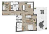 ++ NEU ++ VIER Zimmer mit großer TERRASSE + Garagenplatz