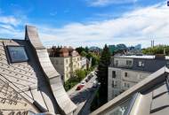 Lichtdurchflutete 3-Zimmer-Dachgeschosswohnung mit zwei Balkonen & ca. 54 m² Dachterrasse nahe Schönbrunn