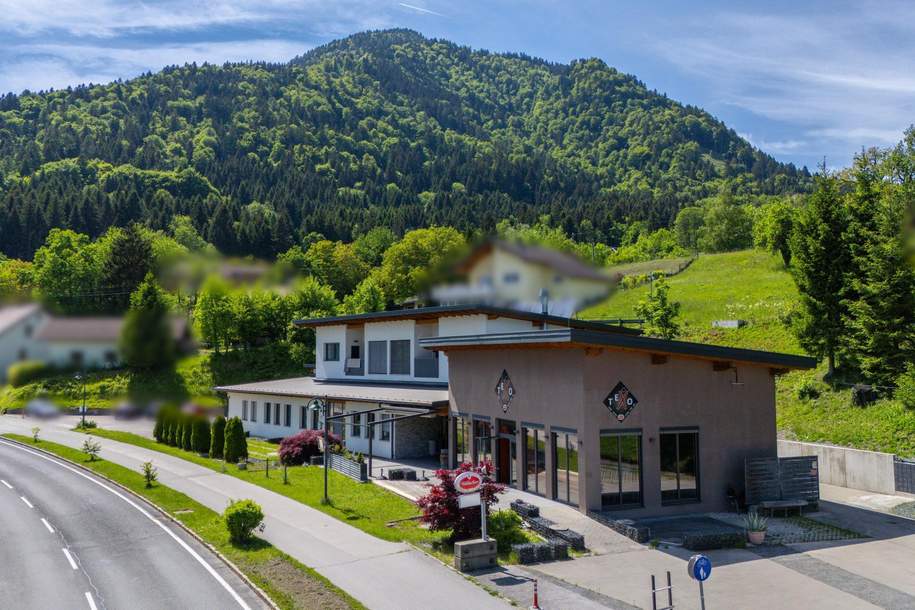 Vielseitige Gewerbeimmobilie mit Gastronomie, Gewerbeflächen & vermieteten Wohnungen nahe der italienischen Grenze, Gewerbeobjekt-kauf, 1.590.000,€, 9602 Villach Land