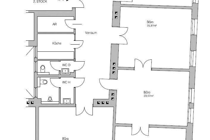 + + + ALTBAUBÜROS Nähe Mariahilferstraße + + +, Gewerbeobjekt-miete, 2.842,24,€, 1070 Wien 7., Neubau