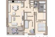 Schöne, ruhige 3-Zimmer-Wohnung mit großer Loggia zum grünen Innenhof