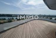 Großzügige 4 Zimmer Wohnung mit über 100 m² Balkon und Blick auf die Donau!