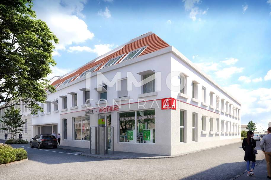 Perfekte, moderne 2-Zimmer-Wohnung mit großem Balkon in ruhiger Innenhoflage mitten im Zentrum, Wohnung-kauf, 311.000,€, 2514 Baden