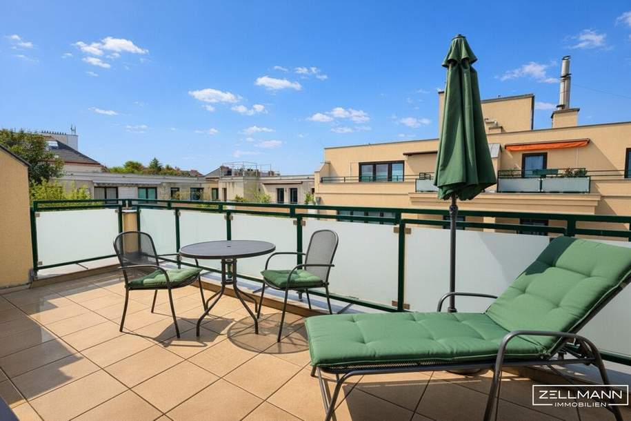 HETZENDORF an der Grenze zu Hietzing | 2 1/2 Zimmer + Wohnküche | Sonnige Dachterrassenwohnung | ZELLMANN IMMOBILIEN, Wohnung-legalform.mietkauf, 485.000,€, 1120 Wien 12., Meidling