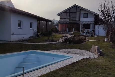 WIESEN , schöne Ruhelage, traumhafte Liegenschaft mit Wintergarten, Pool, Biotop, 4 Garagen etc. (Provisionsfrei), Haus-kauf, 675.000,€, 7203 Mattersburg