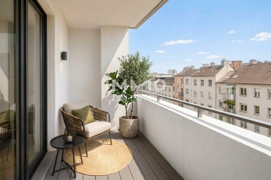 Erstbezug nahe Schönbrunn - Hochwertige Neubauwohnung mit Westbalkon &amp; Loggia, Wohnung-kauf, 334.000,€, 1120 Wien 12., Meidling