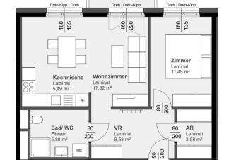 TOP-LAGE GRAZ | 2-ZIMMERWOHNUNG MIT SONNIGEM BALKON, Wohnung-miete, 636,28,€, 8020 Graz(Stadt)