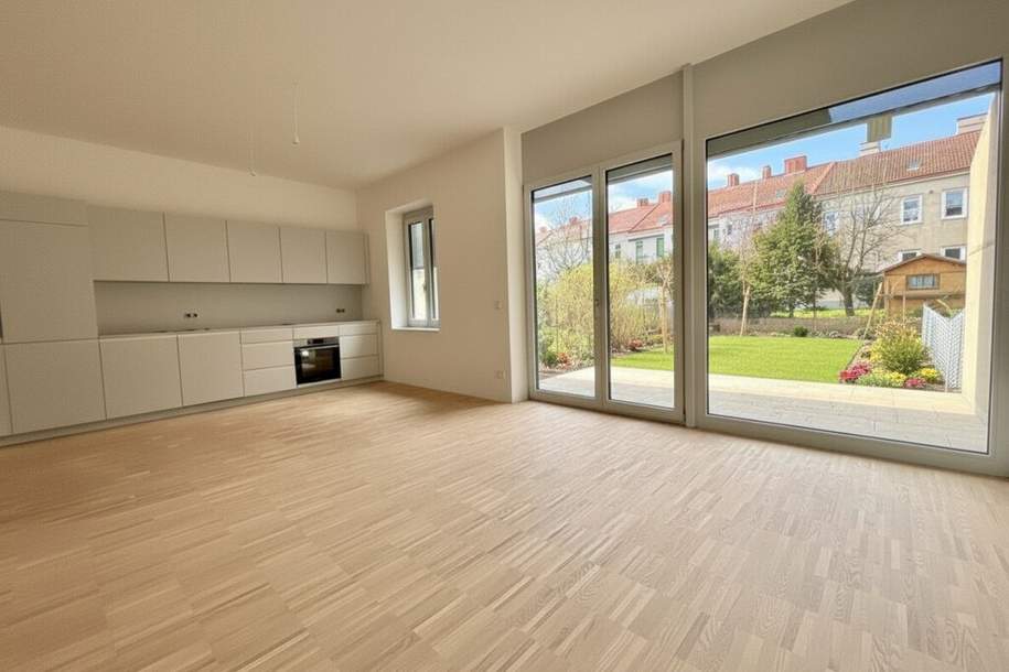 ERSTBEZUG. ERSTKLASSIG. Außenflächen mit direktem Blick auf den Kahlenberg | vollausgestattete Küchen | Fußbodenheizung und Fußbodenkühlung, Wohnung-miete, 1.790,00,€, 1210 Wien 22., Donaustadt