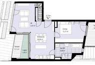 SONNE. WEITBLICK. DACHTERRASSE – 2-ZIMMER-DACHGESCHOSSWOHNUNG MIT VIEL FREIRAUM