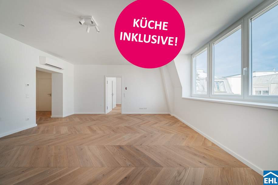 Moderne 2-Zimmer-Dachgeschosswohnung – Erstbezug mit Wohlfühlfaktor! - jetzt inklusive Küche!, Wohnung-kauf, 650.000,€, 1040 Wien 4., Wieden