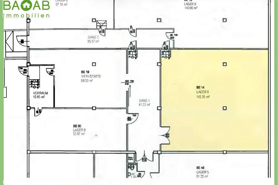 LAGERFLÄCHE | 144M² | KLAGENFURT | ZUR VERMIETUNG, Gewerbeobjekt-miete, 961,58,€, 9020 Klagenfurt(Stadt)