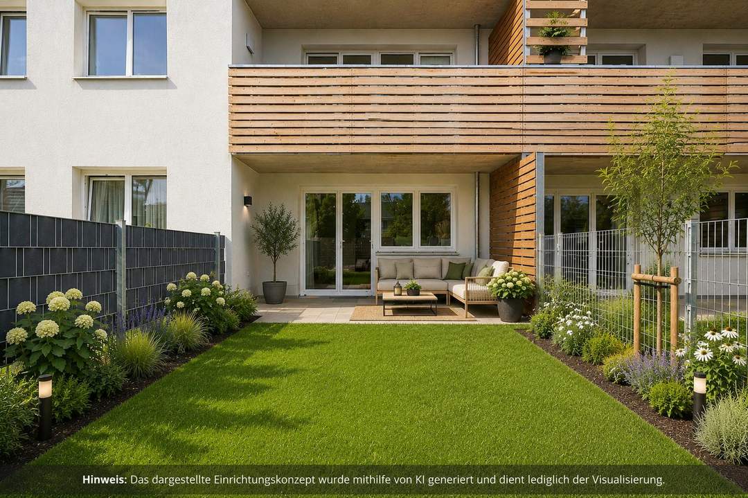 "Provisionsfrei für den Käufer - 1 Zimmer Gartenwohnung" "