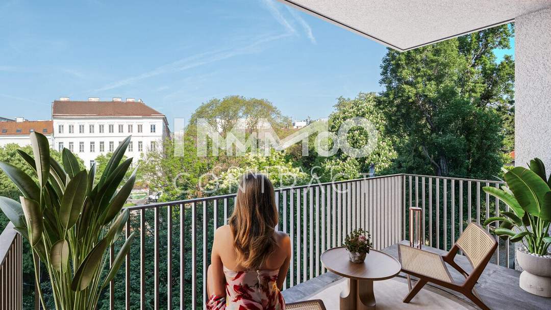 WOHNEN AM PARK - Urban &amp; Grün - Schöne 2 Zimmer Wohnung mit Blick in den Innenhof