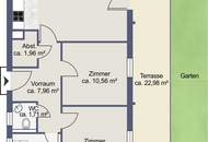 2008 gebaute 2-Zi Wohnung mit Garten, Terrasse &amp; Carport in Mistelbach – Ihr neues Zuhause!
